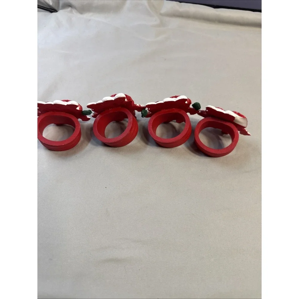 Hallmark Mitford Snowmen Napkin Rings Set of 4 Christmas Holiday Table Decor